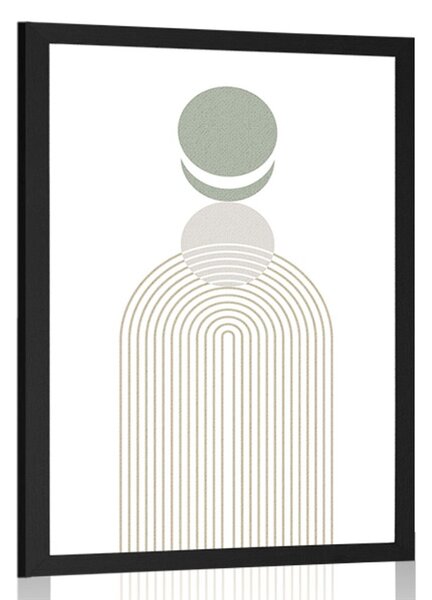 Plakat moderna duga s krugovima Mid-Century