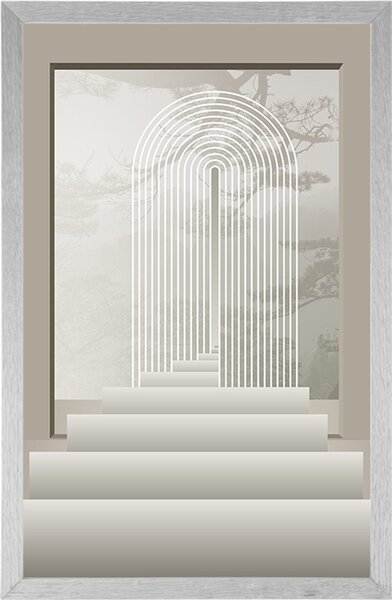 Plakat stepenice do raja Mid-Century