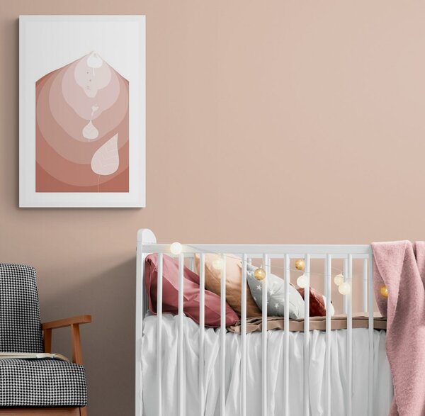 Plakat s paspartuom listovi zameteni vjetrom