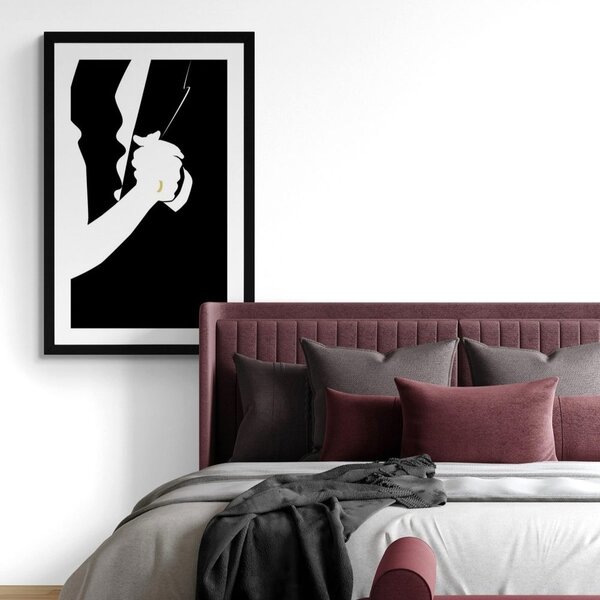 Plakat s paspartuom zapečaćena ljubav