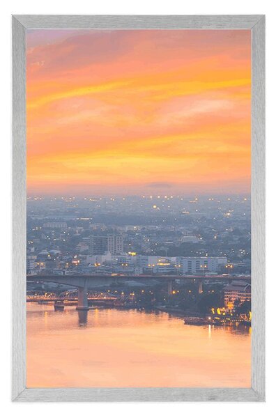 Plakat zalazak sunca u gradu Bangkok
