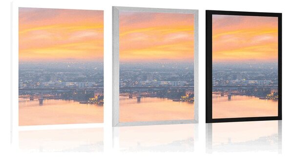 Plakat zalazak sunca u gradu Bangkok