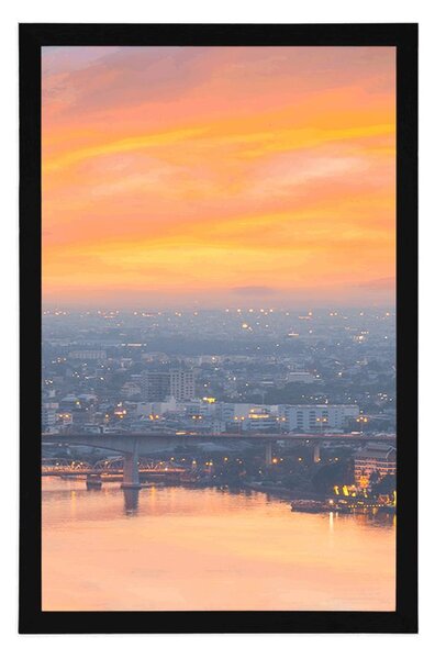 Plakat zalazak sunca u gradu Bangkok