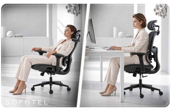 Ergonomska uredska stolica Sofotel Altis crna