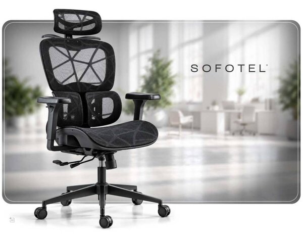 Ergonomska uredska stolica Sofotel Altis crna