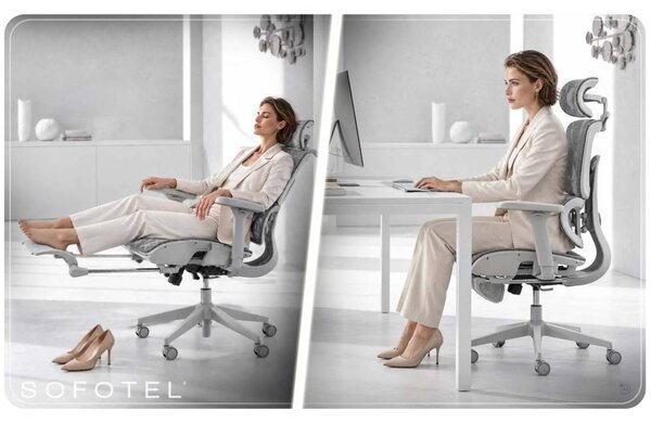 Ergonomska uredska stolica Sofotel Avion bež