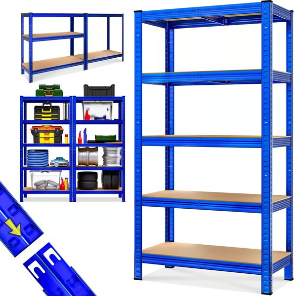 Regal s visokom nosivošću HEAVY, max. 875 kg, 90x40x180 cm, plava Monzana