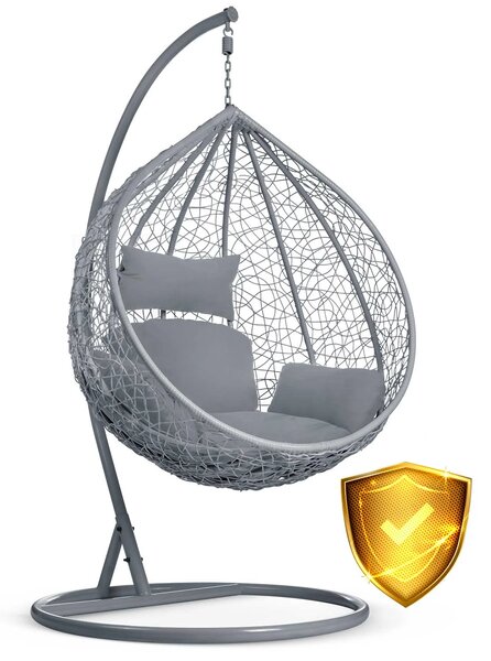 Viseća fotelja Cocoon - udobno siva