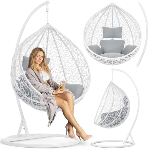 Viseća fotelja Cocoon - udobno bijela