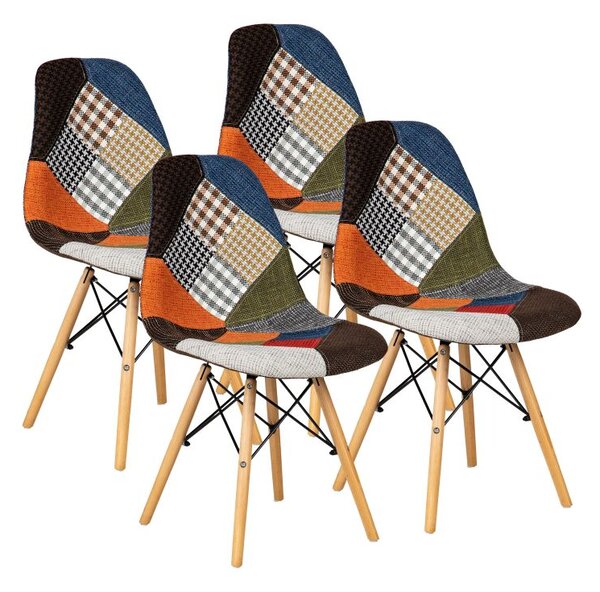 Set od 4 patchwork stolice MODERNHOME