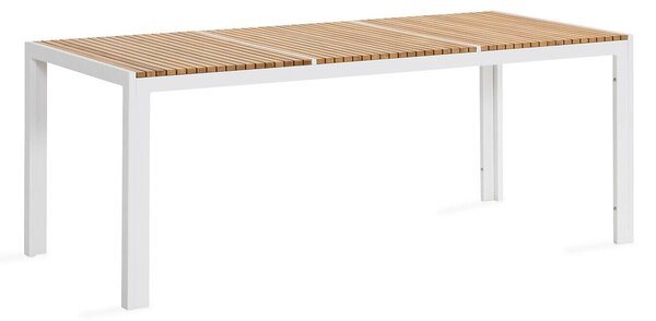 Vrtni stol deNoord 26175x100cm, Svijetlo smeđa, Bijela, Metal