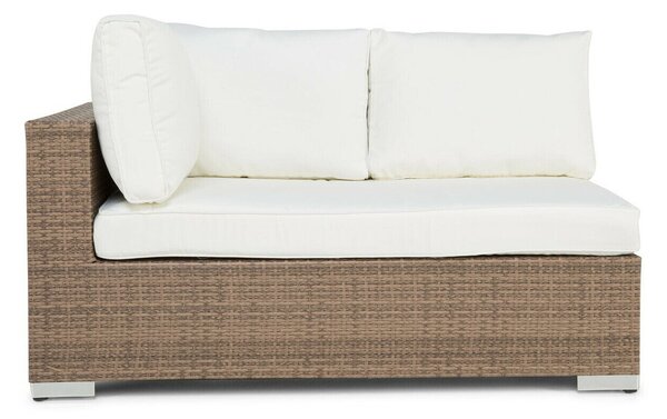 Vrtna sofa Comfort Garden 137664x140x90cm, Smeđa, Bijela, PVC pletivo