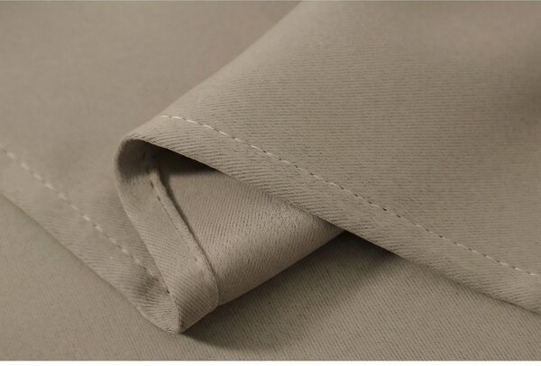 Bež zavjesa OXFORD 140x250 cm Sistem za vješanje: Metalni prstenovi