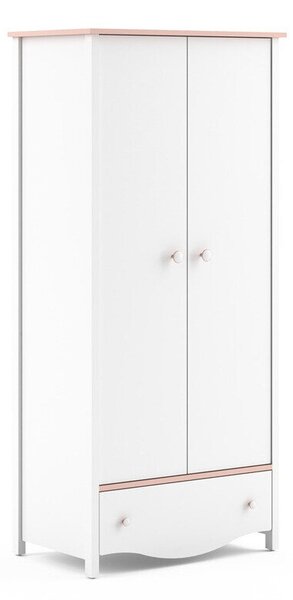 Ormar Fresno U108Ružičasta, Bijela, 186x85x52cm, Porte guardarobaVrata ormari: Klasična vrata