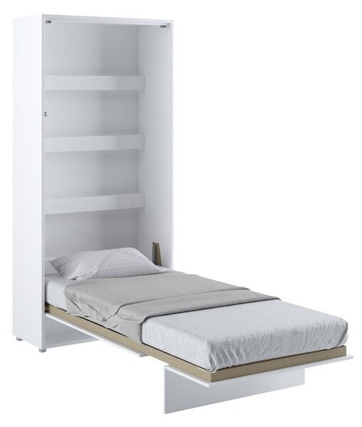 Zidni krevet Concept Pro Lenart AH103Jednostruki, Bijela, 90x200, Laminirani iveral, Basi a doghePodnice za krevet, 101x228x217cm