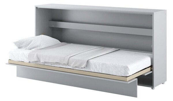 Krevet - ormar Concept Pro Lenart AH115Jednostruki, Siva, 90x200, Laminirani iveral, Basi a doghePodnice za krevet, 118x211x107cm