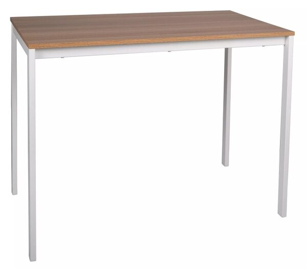 AKCIJA Bijeli blagovaonski stol RAMOD 100x60 cm, dekor hrast II. kvaliteta