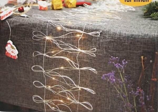 Božićni lanac 50 LED lampica, staza za stol