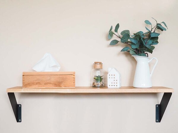 ATMOWOOD Polica od hrastovine 80 cm