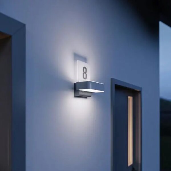 LED VANJSKA ZIDNA SVJETILJKA SA SENZOROM L 820 S SREBRNA 9,8W 3000K 679lm L820 S SI