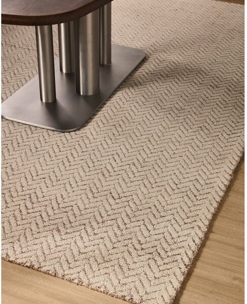 Krem ručno rađen vunen tepih 200x300 cm Calira – Kave Home