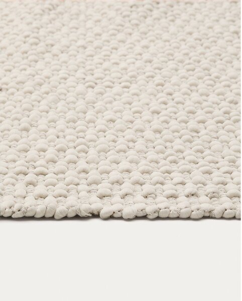 Krem ručno rađena staza od mješavine pamuka 70x140 cm Mascarell – Kave Home