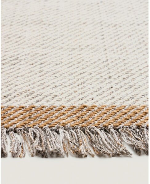 Krem ručno rađen vunen tepih 200x300 cm Brina – Kave Home
