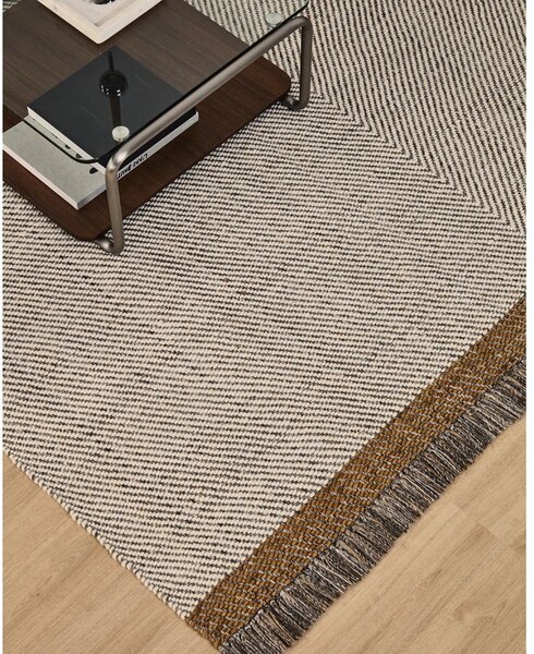 Krem ručno rađen vunen tepih 200x300 cm Brina – Kave Home
