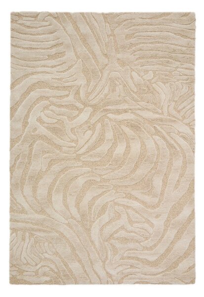 Bež ručno rađen tepih od mješavine vune 160x230 cm Tribet – Kave Home