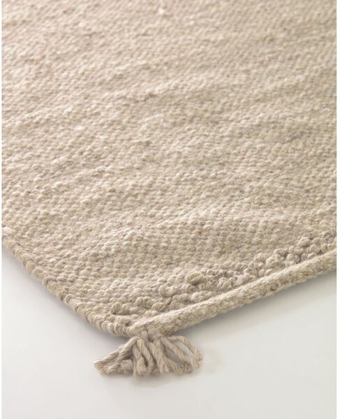 Krem tepih od mješavine vune 160x230 cm Carime – Kave Home