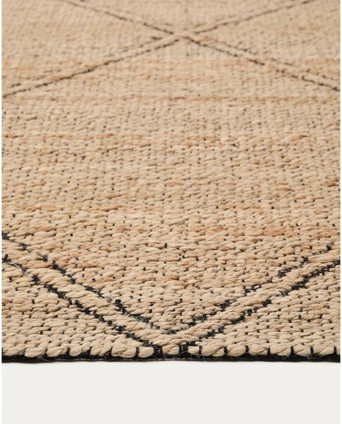 Ručno rađen juten tepih u prirodnoj boji 200x300 cm Vallalta – Kave Home