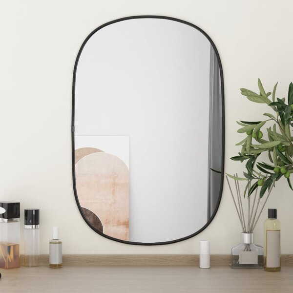 VidaXL Zidno ogledalo crno 60x40 cm