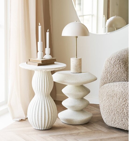 Okrugao pomoćni stol od kamenine ø 36 cm Blackburn – House Nordic