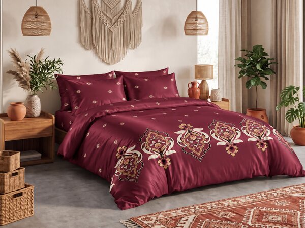 Satenska posteljina AMARIS bordo Dimenzije posteljine: 70 x 90 cm | 140 x 200 cm