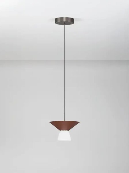 Tanka cilindrična LED visilica Nova Luce Baris (Triac dimabilna), 8W, smeđa NL9009315
