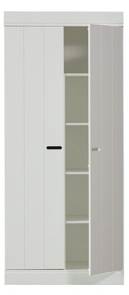 Bijeli ormar od masivnog bora 77x175 cm Connect – WOOOD