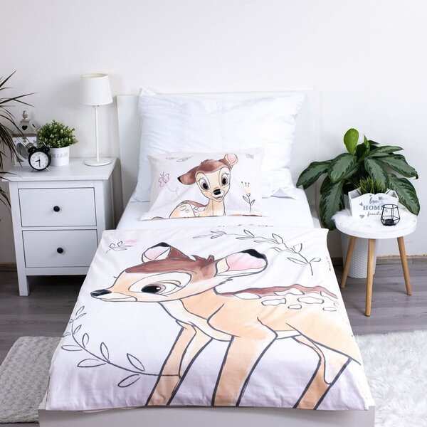 Pamučna dječja posteljina za dječji krevetić 100x135 cm Bambi "Beige" – Jerry Fabrics