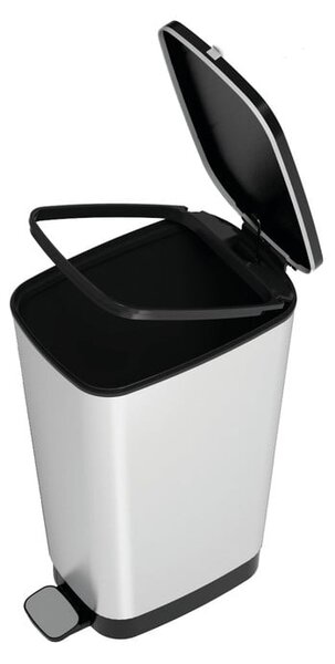 Plastična kanta za smeće s pedalom u srebrnoj boji 45 l Chic Bin – KIS