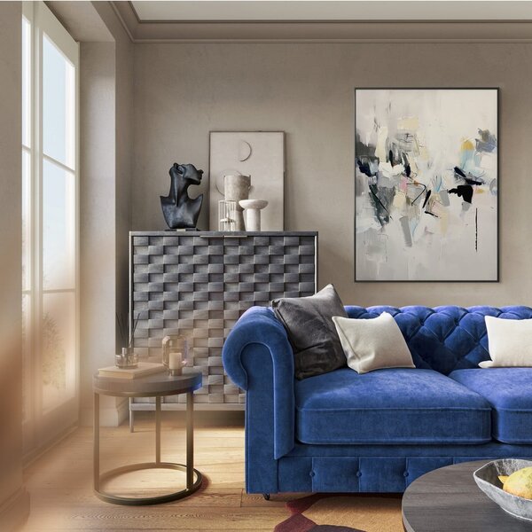 Slika s ručno oslikanim elementima 70x100 cm Cro – Styler