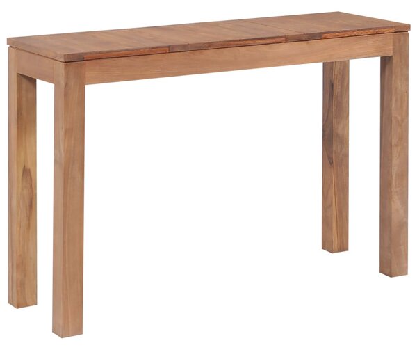 VidaXL Konzolni stol od tikovine s prirodnom obradom 110 x 35 x 76 cm