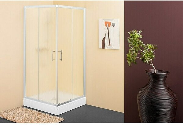 Kolpa San Kutna tuš kabina TKK 80/CH SQ Line (D x Š x V: 80 x 80 x 190 cm, Mliječno staklo)