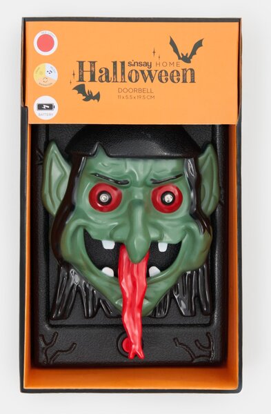 Sinsay - LED Halloween dekoracija - zvono za vrata s motivom goblina