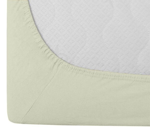 Set krep posteljine AUTUMN COLORS POLY šareno + plahta Jersey 90 x 200 cm svijetlo krem, za jedan krevet