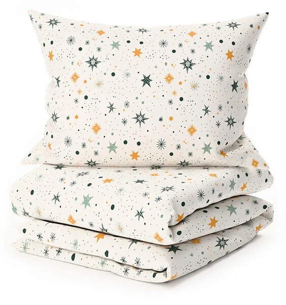 Set krep posteljina ASTORIA POLY krem + plahta Jersey 90 x 200 cm cappuccino, jednokrevetno