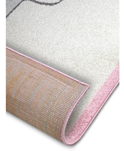 Bijeli/ružičasti dječji tepih 120x170 cm Bouncy – Hanse Home