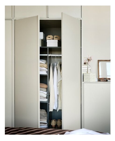 Krem modularni garderobni ormar od masivnog bora 100x200 cm Daily – vtwonen