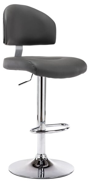 Barski stolac od umjetne kože sivi