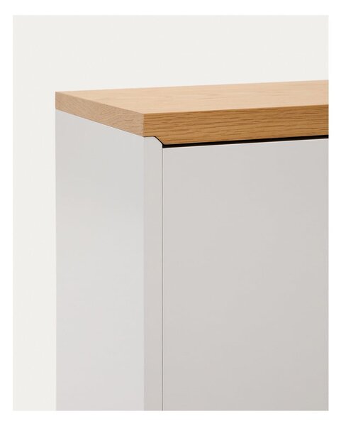 Bijela komoda u dekoru hrasta 180x75x36 cm Abilen – Kave Home