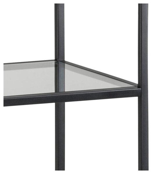 Crni stakleni regal 35x83 cm Seaford – Actona