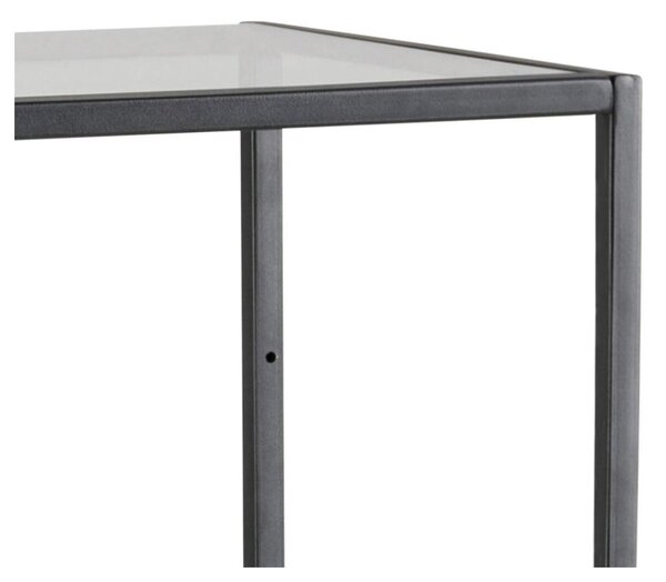 Crni stakleni regal 35x83 cm Seaford – Actona